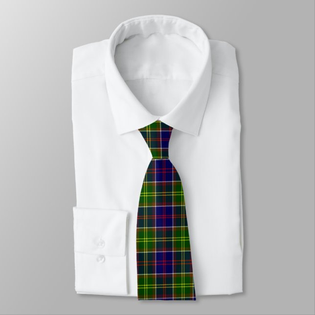 Scotland Ayrshire District Tartan Neck Tie (Tied)