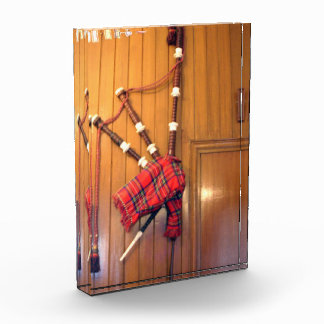 Scotland Bagpipe Tartan Plaid Musical Instrument Award