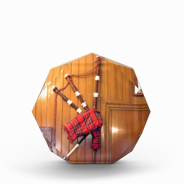 Scotland Bagpipe Tartan Plaid Musical Instrument Award (Front)