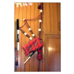 Scotland Bagpipe Tartan Plaid Musical Instrument Dry-Erase Board