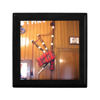 Scotland Bagpipe Tartan Plaid Musical Instrument Keepsake Box