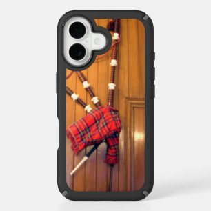 Scotland Bagpipe Tartan Plaid Musical Instrument iPhone 16 Case