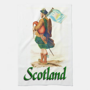 Scotland Bagpiper Towel