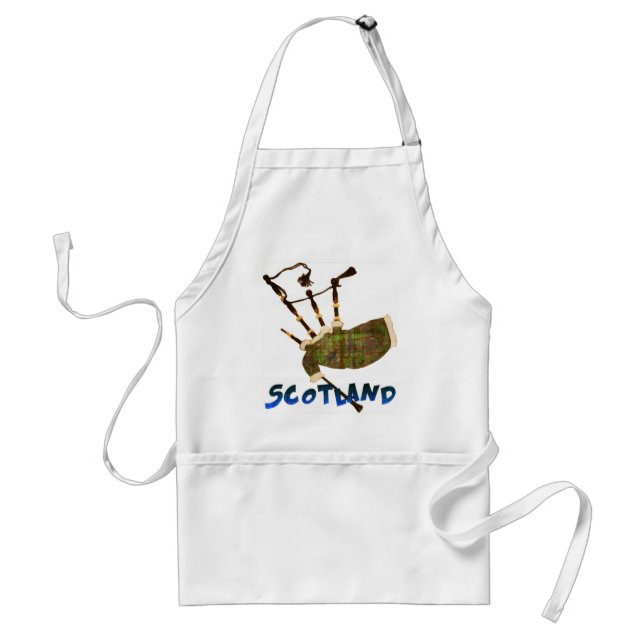 Scotland Bagpipes Adult Apron (Front)