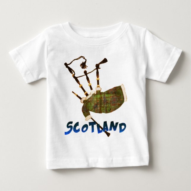 Scotland Bagpipes Baby T-Shirt (Front)