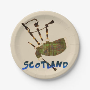Scotland Bagpipes Paper Plates