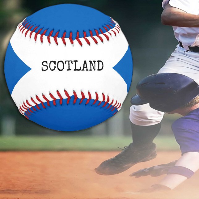 Scotland baseballs, Custom Name, Scottish Flag Baseball (Creator Uploaded)