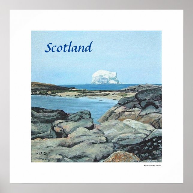 Scotland Bass Rock North Berwick by Pola.B.Alex Poster (Front)