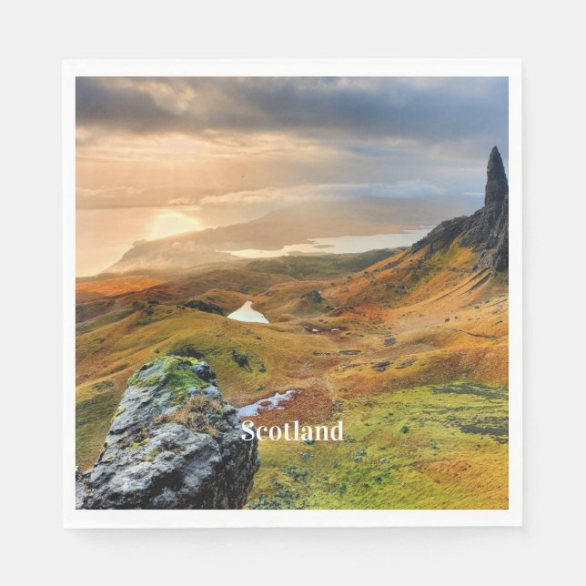 Scotland, beautiful mountain landscape, napkins (Front)