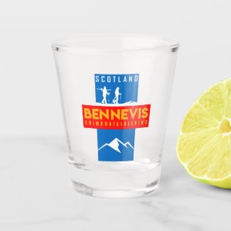 SCOTLAND – BEM NEVIS SKIMOUNTAINEERING SHOT GLASS