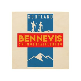 SCOTLAND – BEM NEVIS SKIMOUNTAINEERING WOOD PRINT