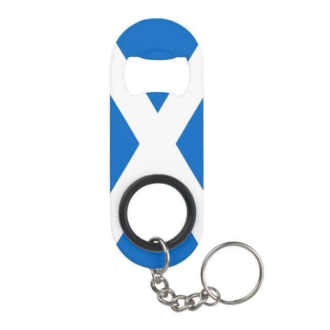 Scotland Bold Flag Graphic Keychain Bottle Opener (Back)