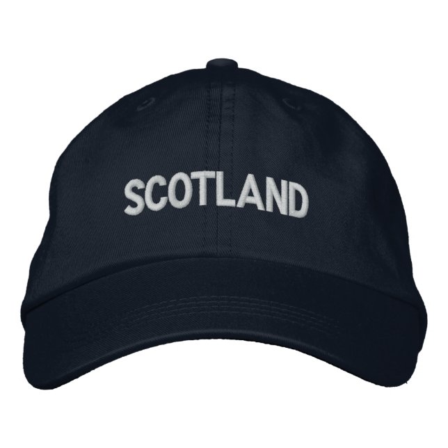 Scotland British Country United Kingdom Patriotic Embroidered Baseball Cap (Front)