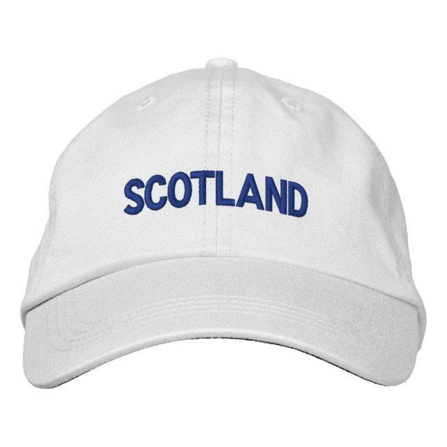 Scotland British Country United Kingdom Patriotic Embroidered Baseball Cap (Front)