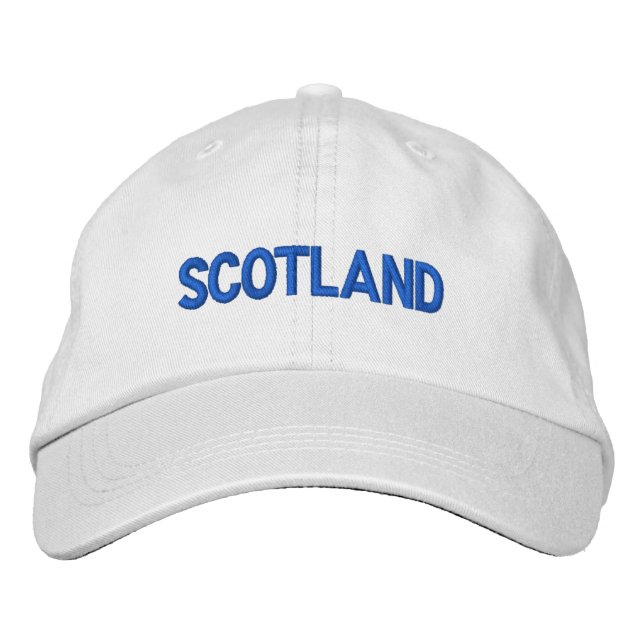 Scotland British Country United Kingdom Patriotic Embroidered Baseball Hat (Front)