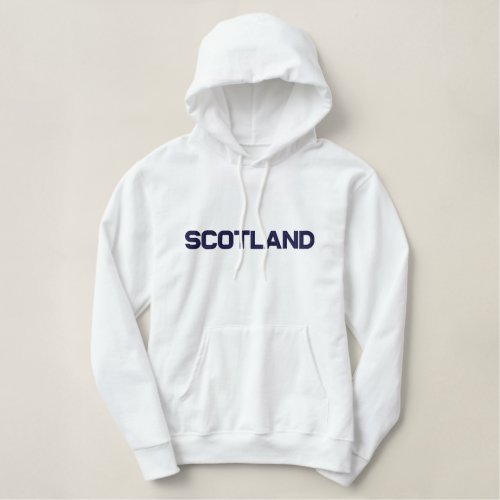 Scotland British Country United Kingdom Patriotic Embroidered Hoodie