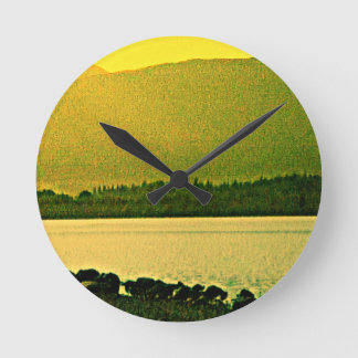 Scotland Cairngorm Mountains Art 37319a1 jGibney Round Clock
