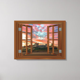 Scotland Castle Fab Cool Sunset Canvas Print