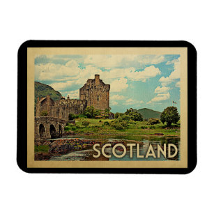 Scotland Castle Vintage Travel Magnet