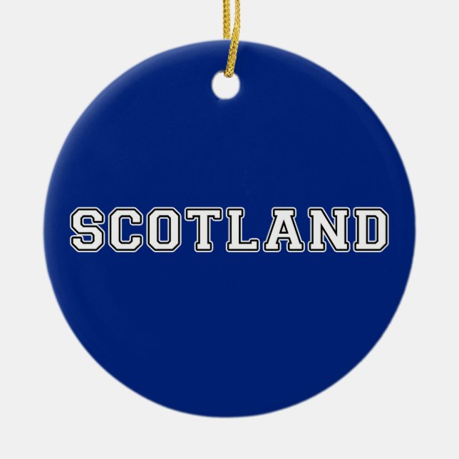 Scotland Ceramic Ornament (Front)
