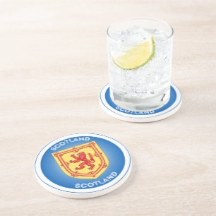 Scotland Coat of Arms Circle Shape Coaster