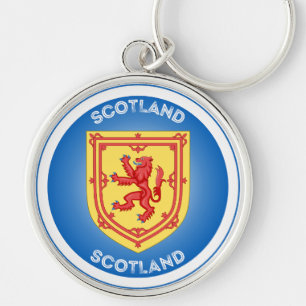 Scotland Coat of Arms Circle Shape Keychain