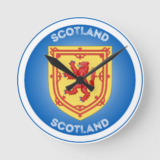 Scotland Coat of Arms Circle Shape Round Clock