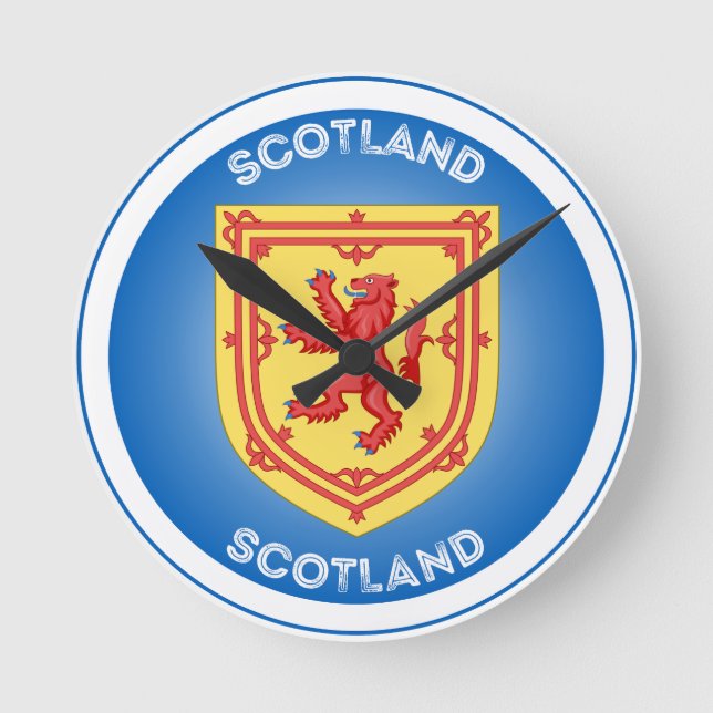 Scotland Coat of Arms Circle Shape Round Clock (Front)