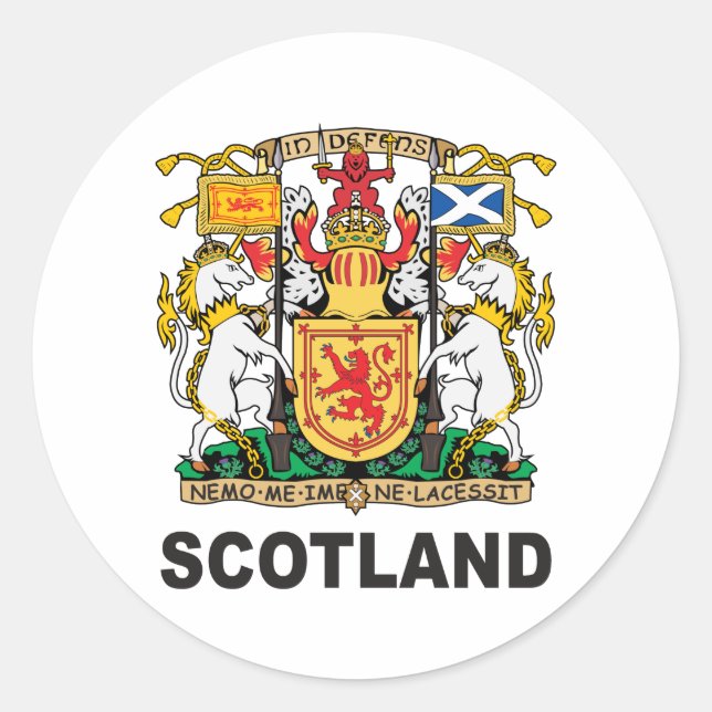 Scotland Coat Of Arms Classic Round Sticker (Front)