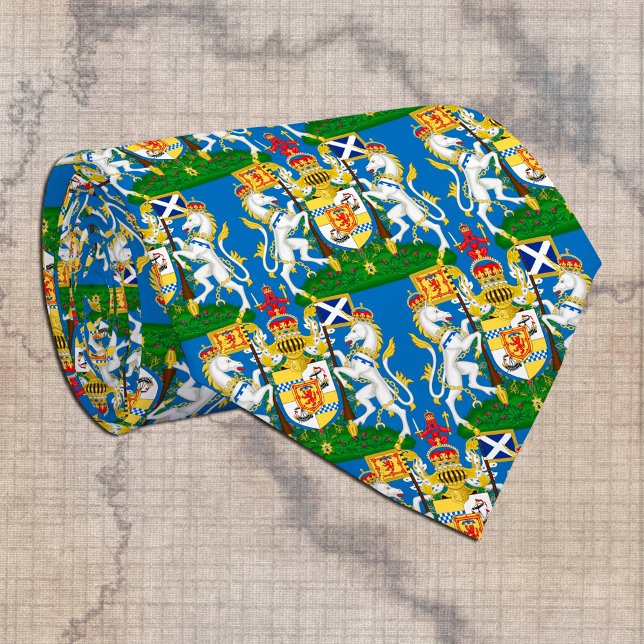 Scotland Coat of arms, Scottish Flag business Blue Neck Tie (Creator Uploaded)