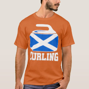 Scotland Curling I Scottish Flag Curling Stone T-Shirt