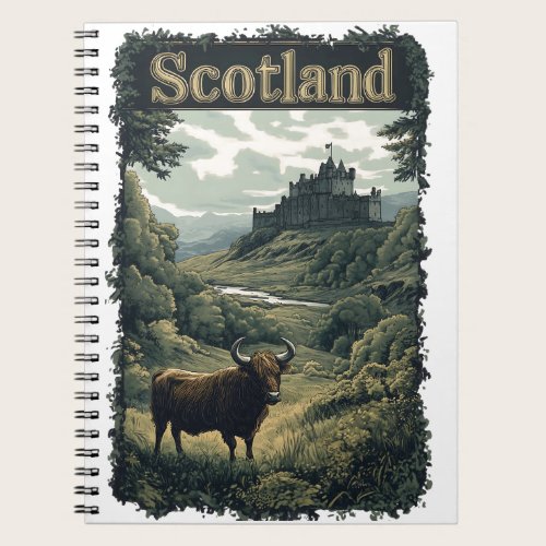 Scotland Design: Highland Cow, Castle, and Scenery Notebook Scotland Design: Highland Cow, Castle, and Scenery Notebook