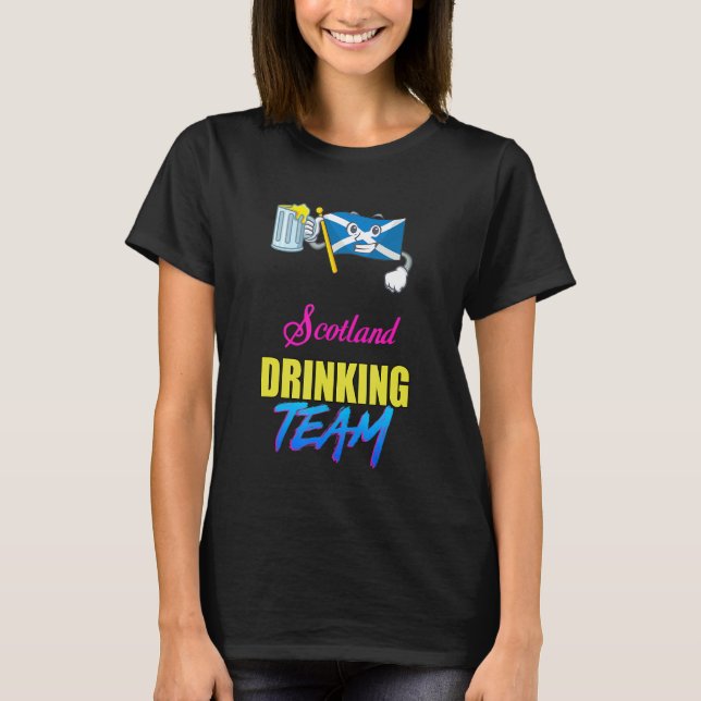 Scotland Drinking Team  Sarcastic T-Shirt (Front)
