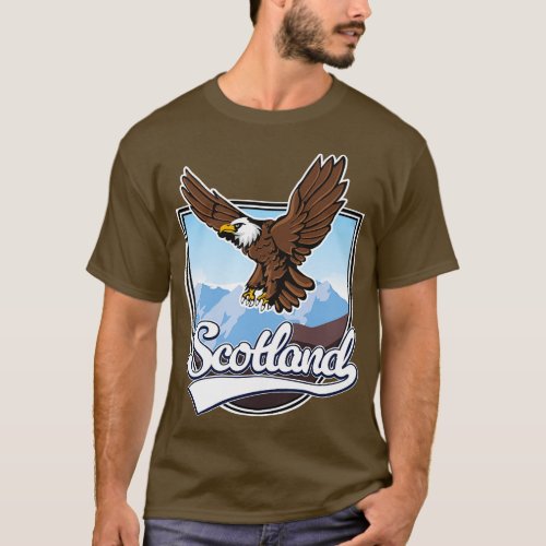 Scotland Eagle landscape vector T_Shirt