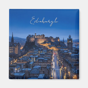 Scotland Edinburgh Castle Night Magnet