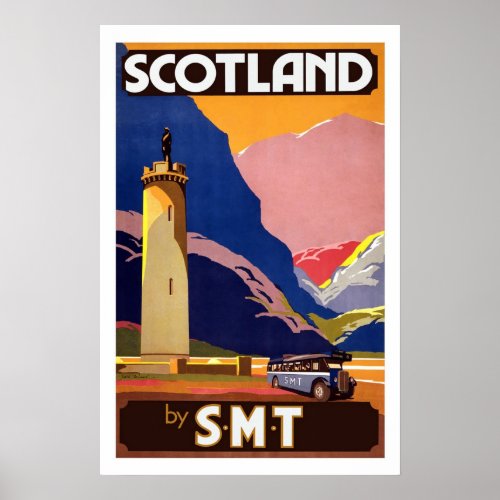 Scotland England UK Vintage Travel Posters