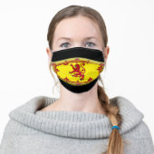 Scotland Flag Adult Cloth Face Mask (Worn)