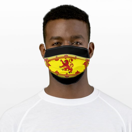 Scotland Flag Adult Cloth Face Mask (Worn)
