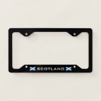 Scotland Flag black license plate frame