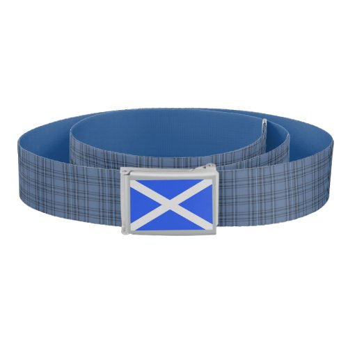Scotland Flag Blue Plaid Belt