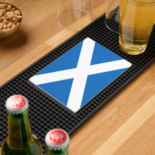 SCOTLAND FLAG BLUE WHITE CROSS  BAR MAT