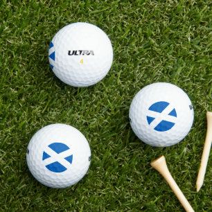 SCOTLAND FLAG BLUE WHITE CROSS  GOLF BALLS