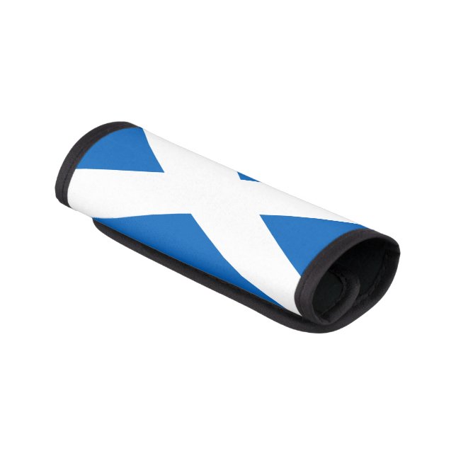 SCOTLAND FLAG BLUE WHITE CROSS  LUGGAGE HANDLE WRAP (Angled)
