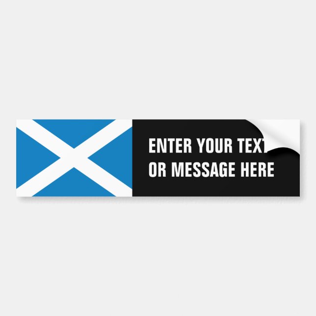 Scotland Flag Bumper Sticker (Front)