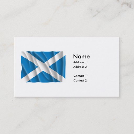 Customizable SCOTLAND FLAG BUSINESS CARD