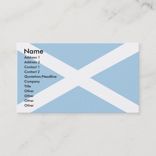 Customizable Scotland Flag Business Card