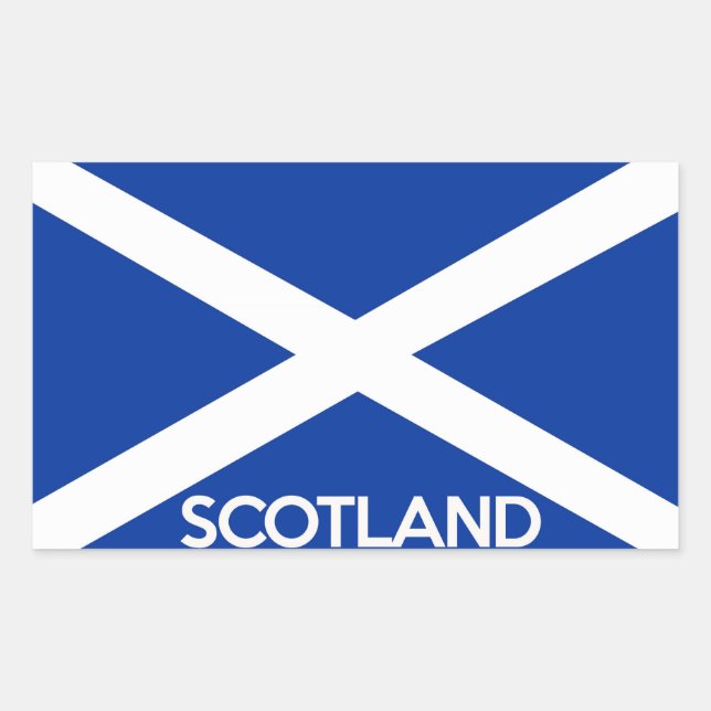 scotland flag country text name scotish rectangular sticker (Front)