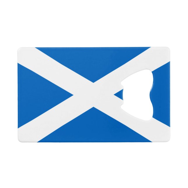 Scotland Flag Design Credit Card Bottle Opener (Back Horizontal)