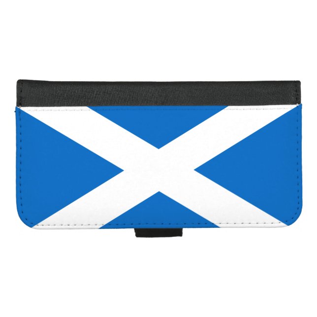 Scotland Flag Design iPhone Wallet Case (Front (Horizontal))