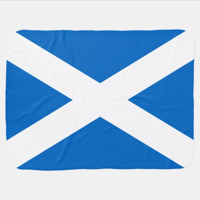 Scotland Flag Design Receiving Blanket (Horizontal)